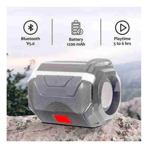 Generic Plastic Rubber Wireless A005 Bluetooth Speaker (Grey)