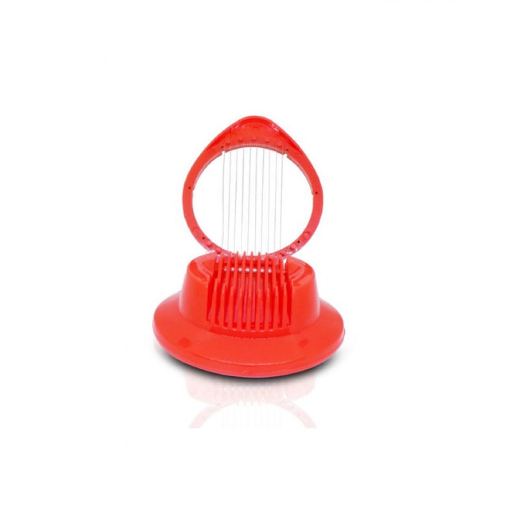 Generic Pack of 4_Plastic Egg Slicer – Stainless Steel Wire Egg Cutter for Even Slices (Color: Assorted )
