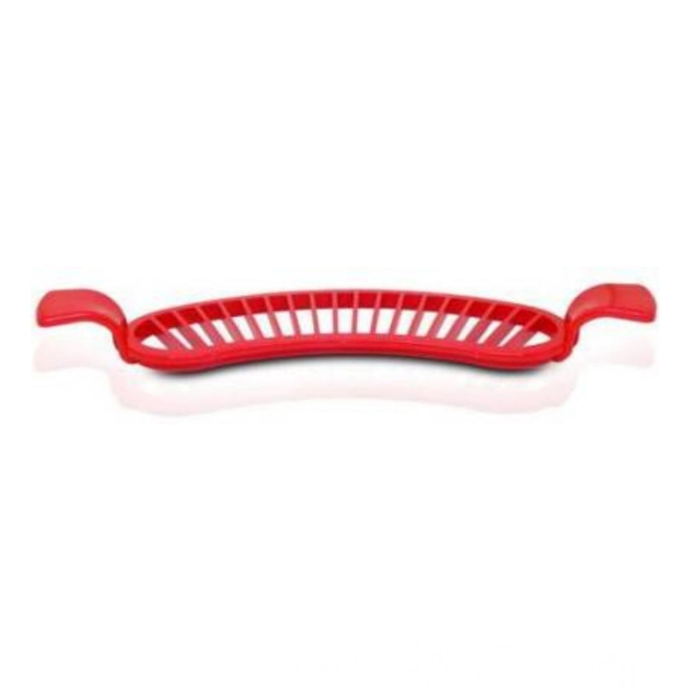 Pack of 8_Banana Slicer Cutter And Chopper – Plastic Fruit Slicers for Salads (Color: Assorted )