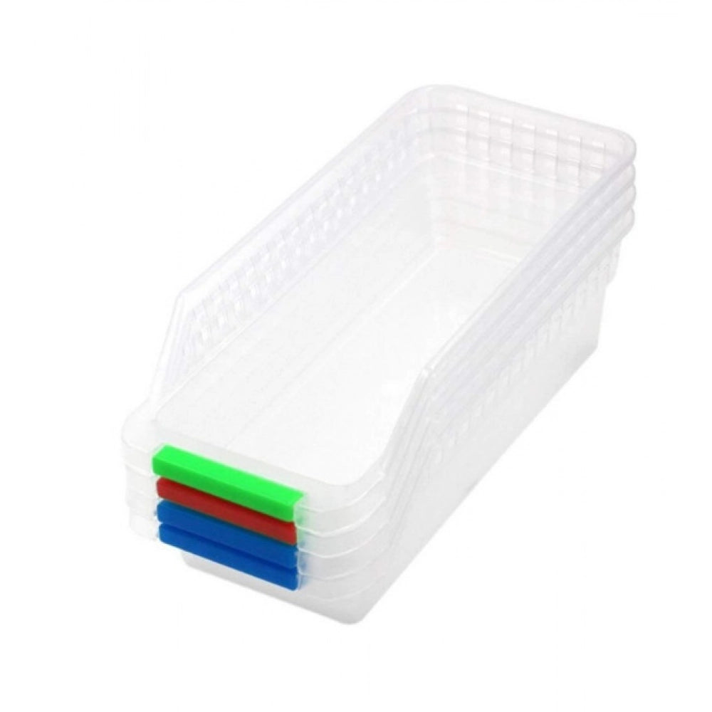 Plastic Fridge Space Saver Rack Organizer – (Color: Assorted )