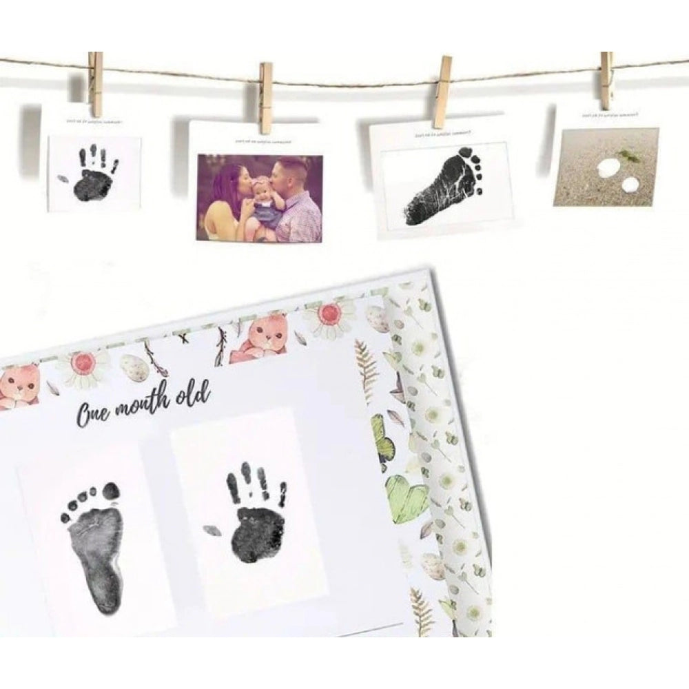 Pack of 2 Baby Hand and Footprint (White)