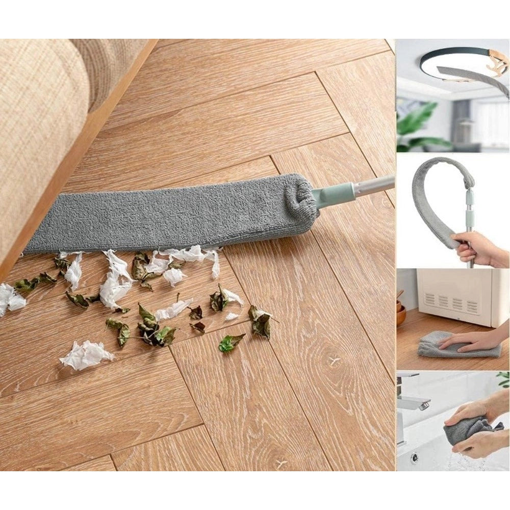 Pack of 2 Microfiber Flexible Mop (Grey)