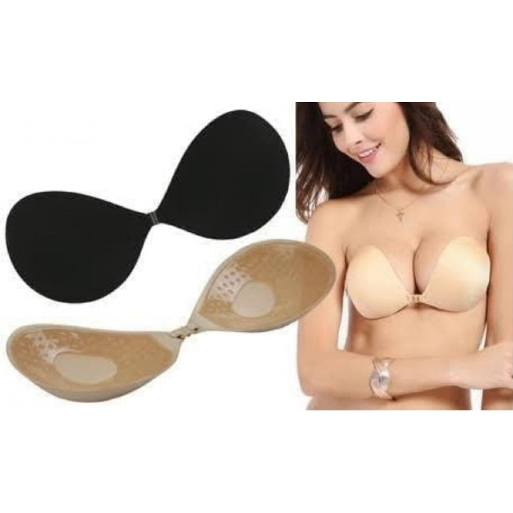 Pack of 2 Bra Pads (Beige-Black)