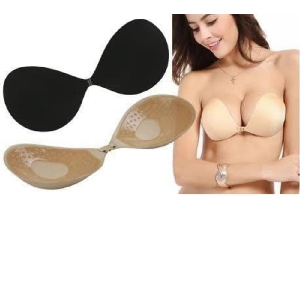 Pack of 2 Bra Pads (Beige-Black)