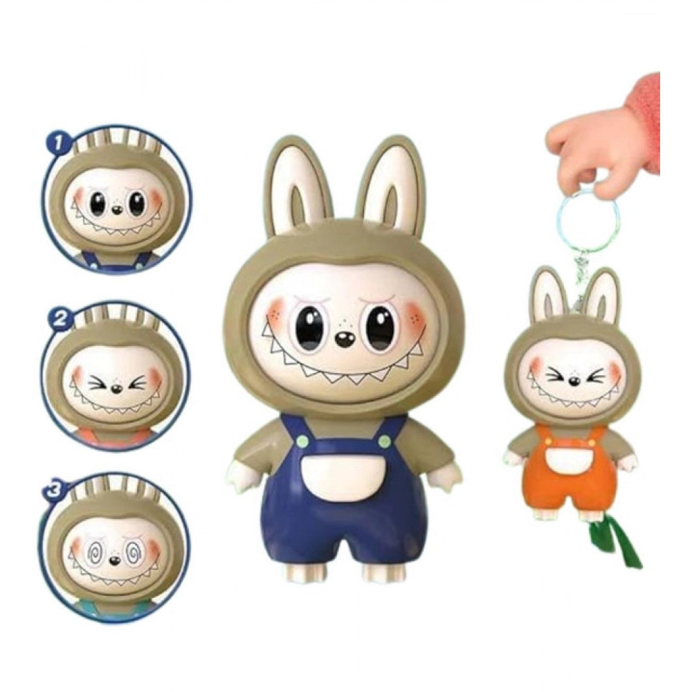 Pack of 2 Labubu Face Changing Keychain (Multicolor)