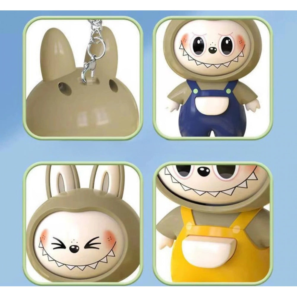 Pack of 2 Labubu Face Changing Keychain (Multicolor)
