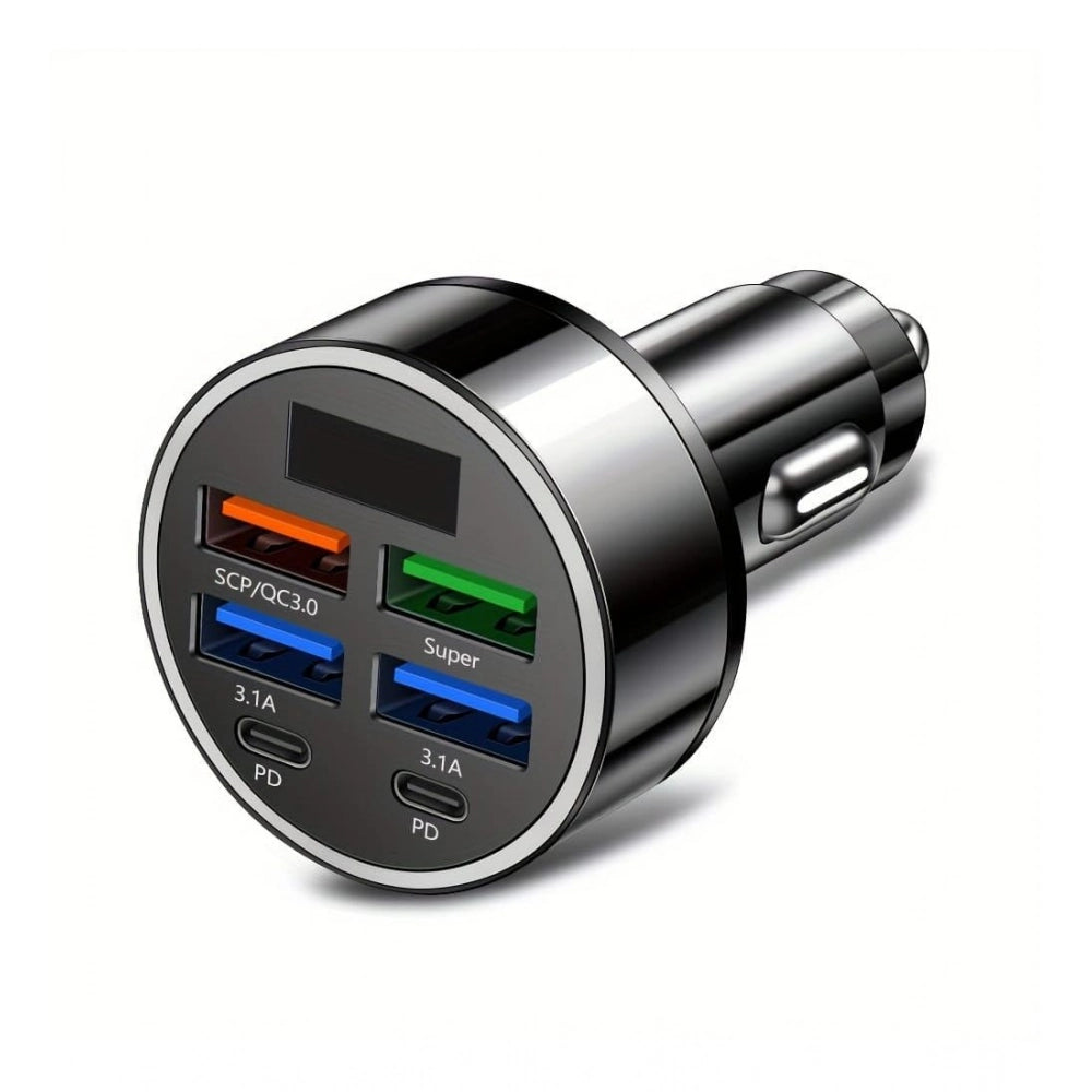 Pack of 2 6 In 1 Car Charger (Black)