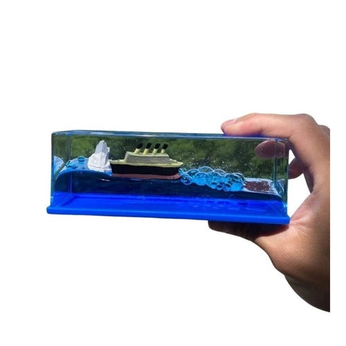 Decorative Liquid Wave Cruise Ship (Blue)