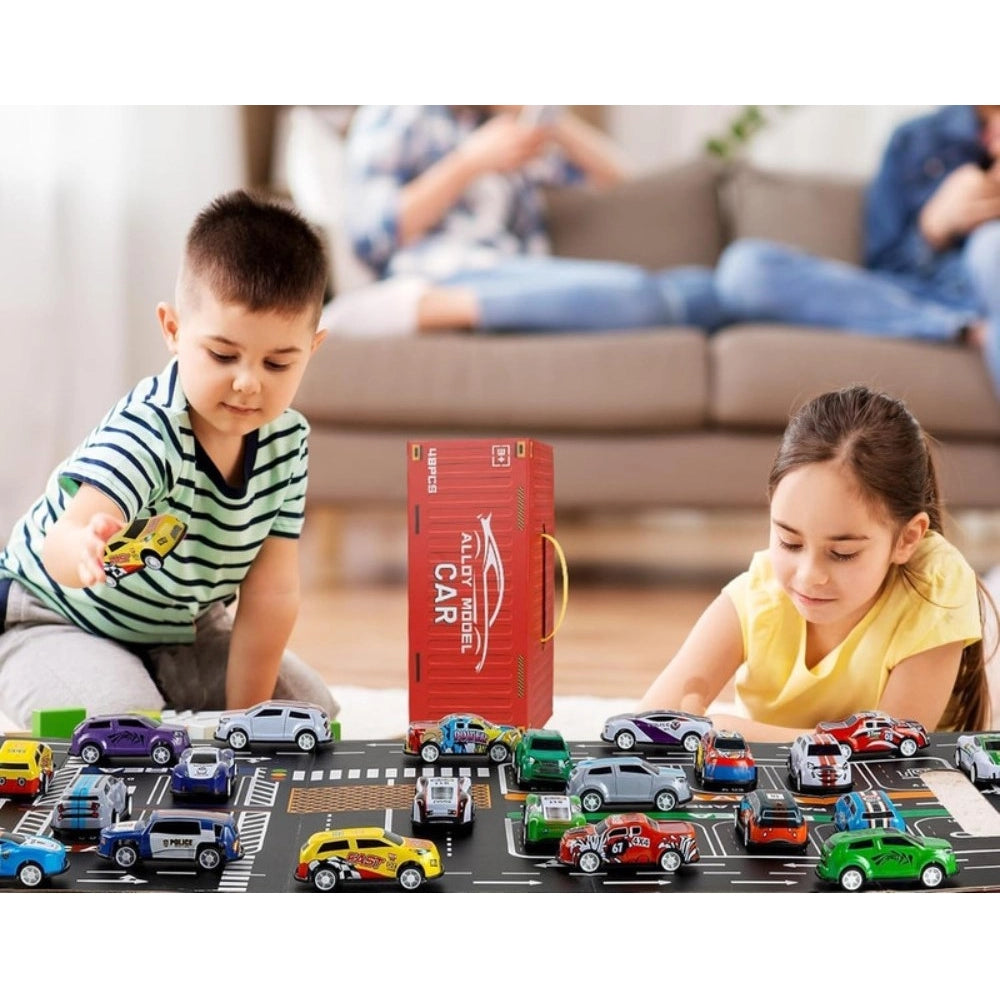 48 Piece Pull Back Car Set (Multicolor)