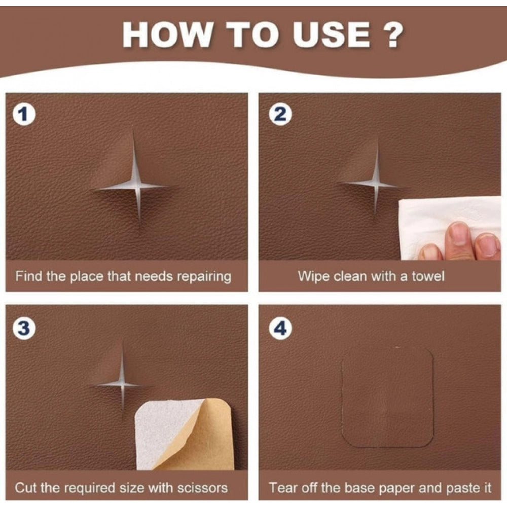 Pack of 2 Leather Repair Patch (Brown)