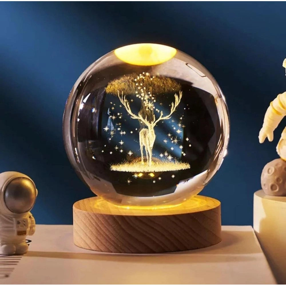 Pack of 2 All Design Crystal Night Lamp (Multicolor)