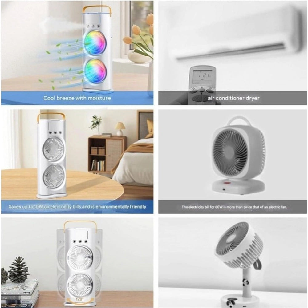 Double End Air Cooler Mist Fan (Multicolor)