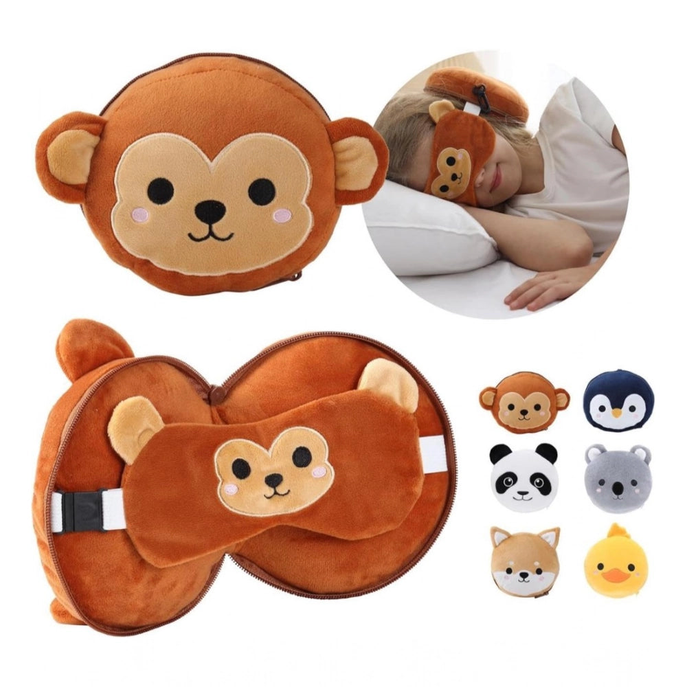 Travel Pillow Set with Eye Mask (Multicolor)