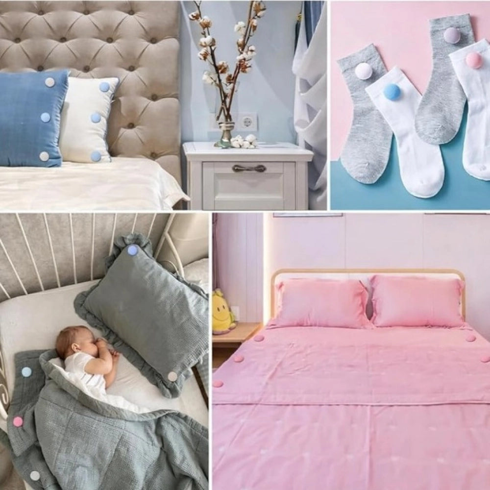 Pack of 10 Duvet Clips (Pink-Blue)