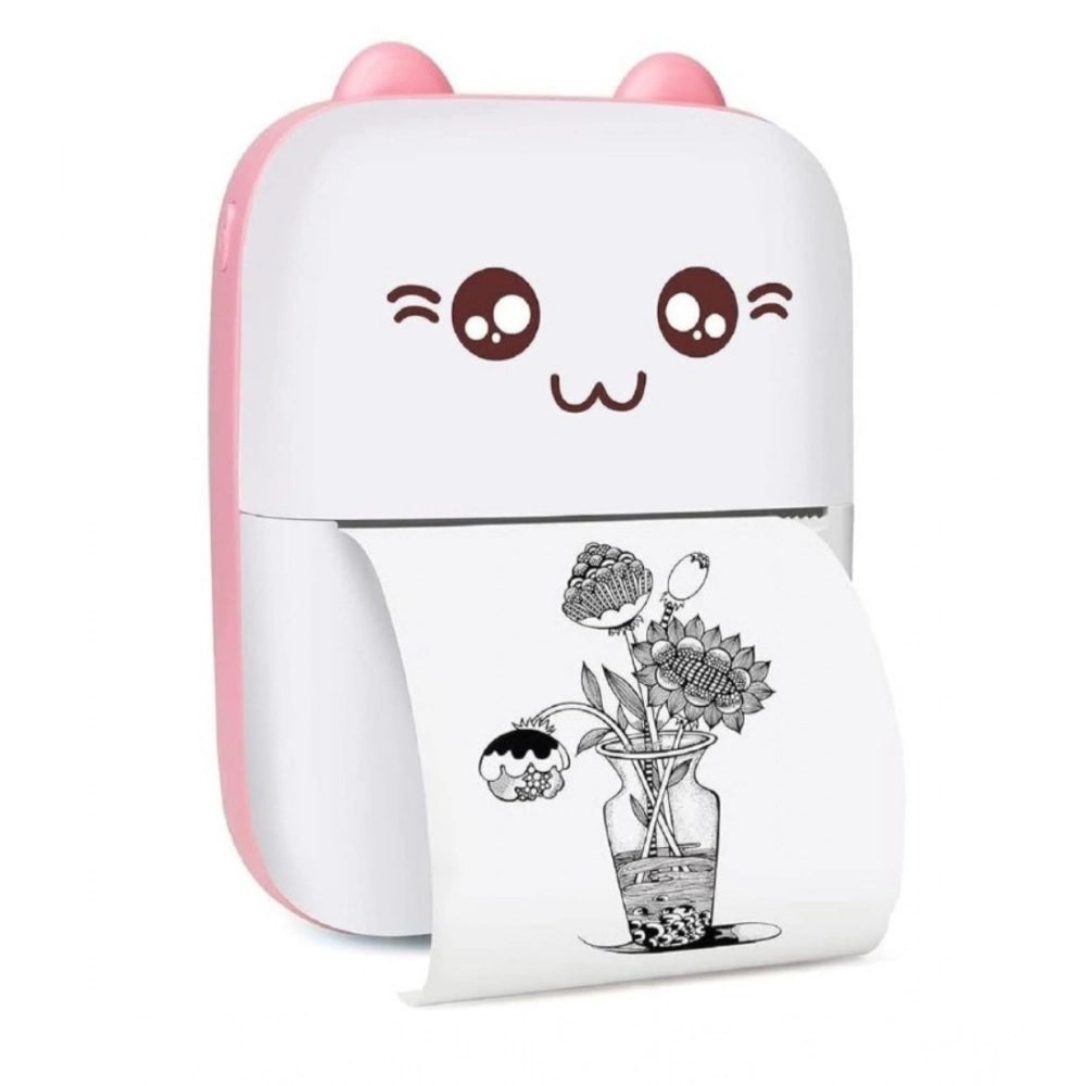 Mini Printer (Pink-White)