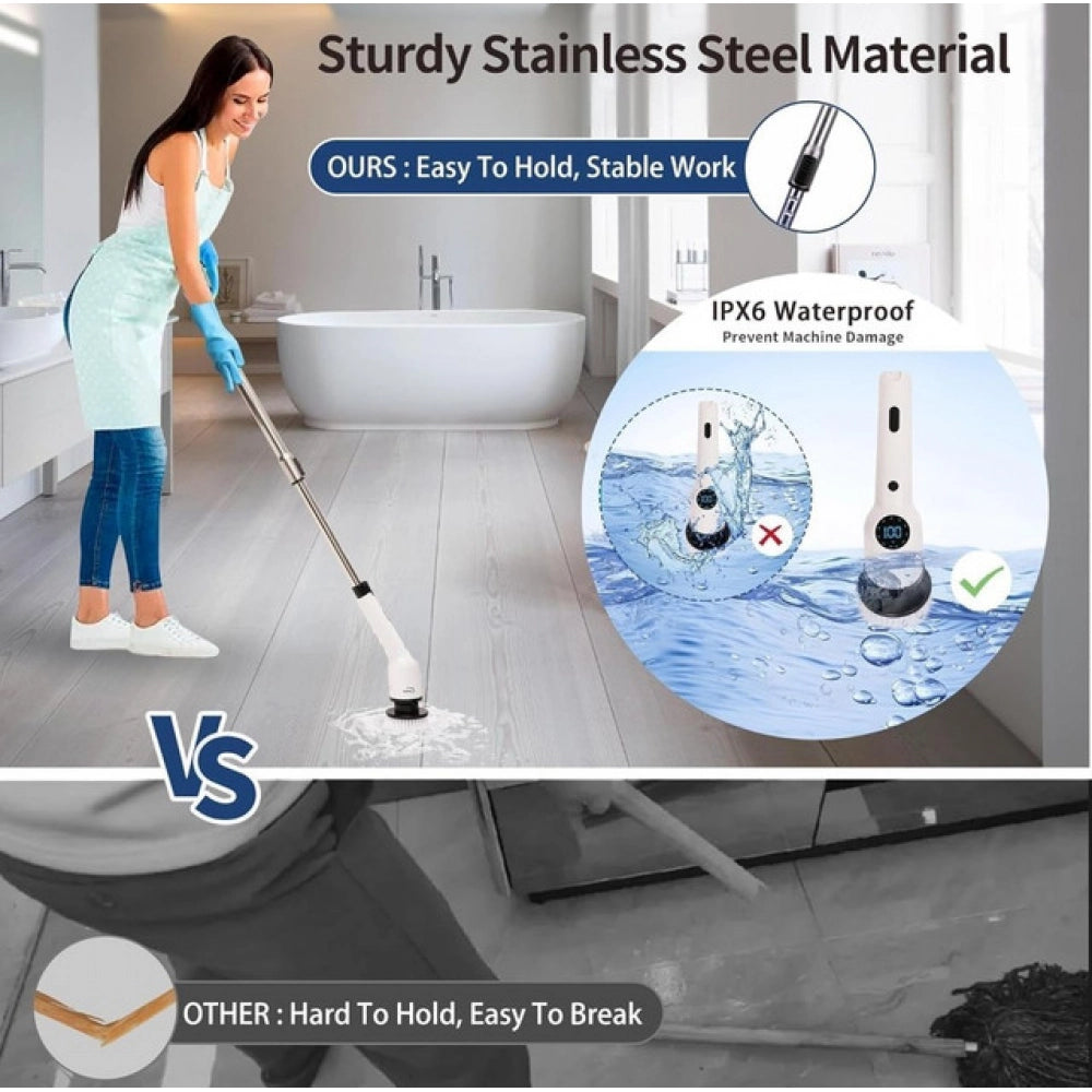 9 in 1 Cordless Electric Spin Scrubber (Multicolor)