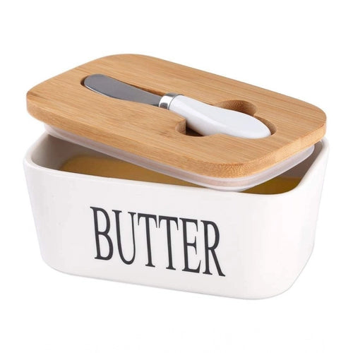 Ceramic Butter Box (White)