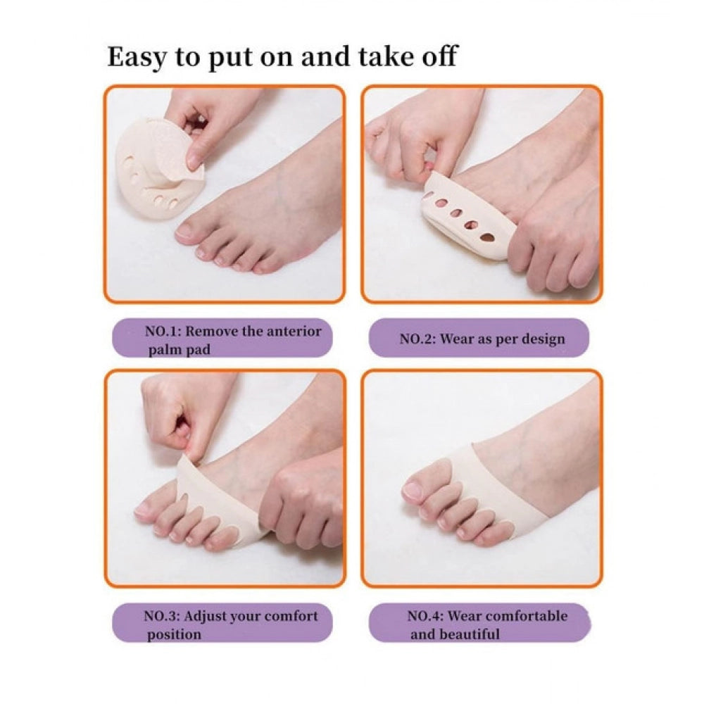 Pack of 3 Honeycomb Fabric Forefoot Pads (Beige)