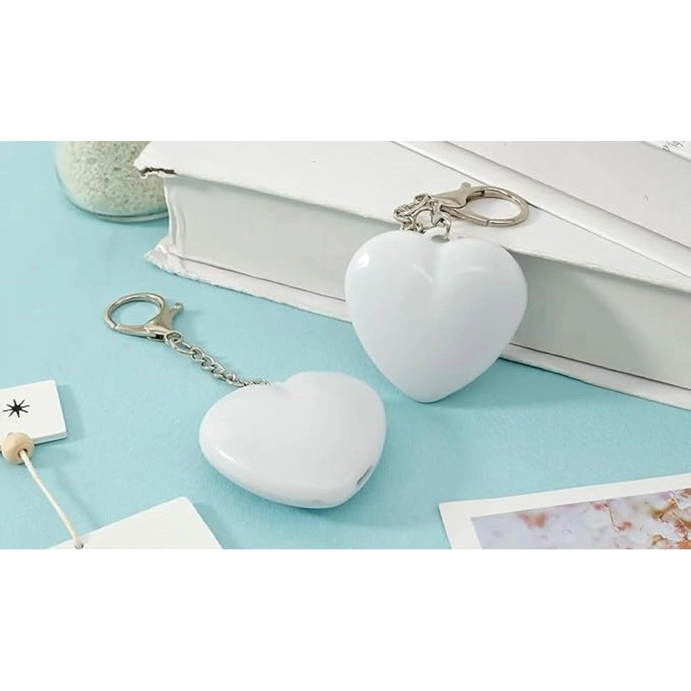 Heart Shaped Purse Light Keychain (White)