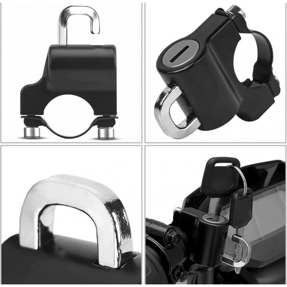 Pack of 2 Motorcycle Helmet Lock (Black)