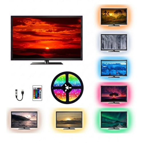 5M RGB LED Strip Light for TV Backlight (Multicolor)