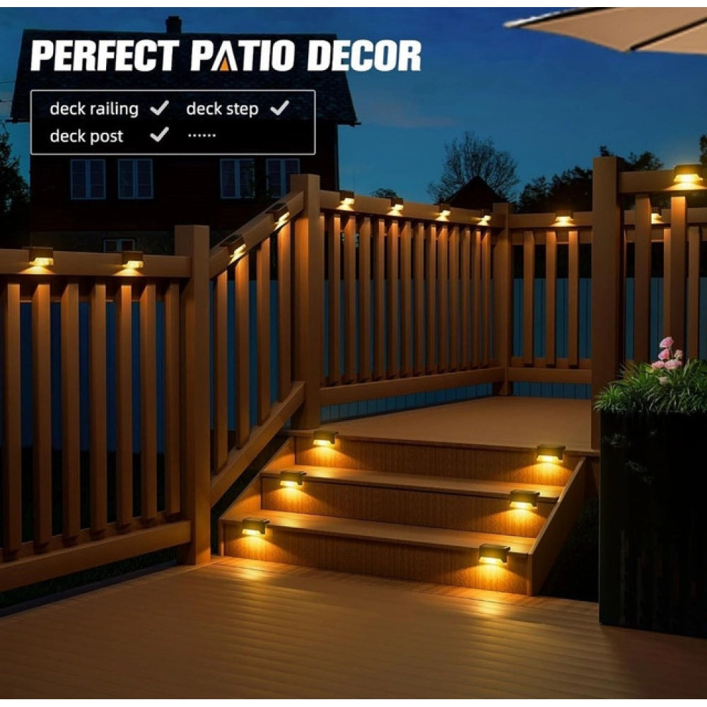 Pack of 3 Stair Deck Solar Light (Black)